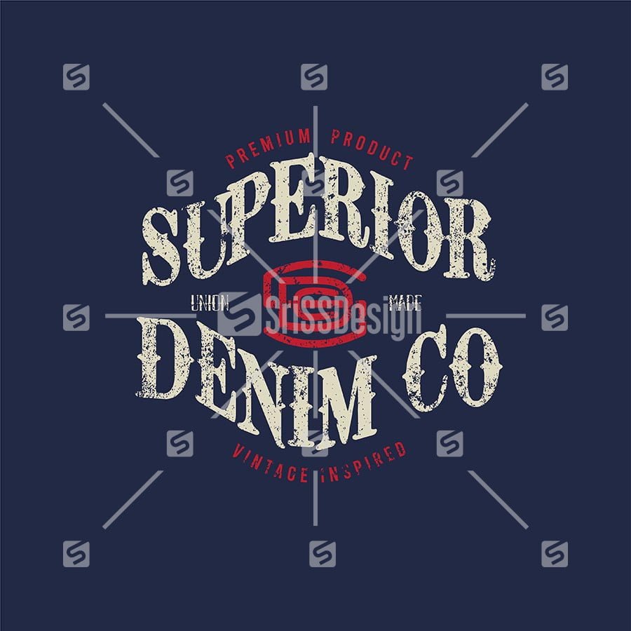 Free Vintage Denim Label Logo Mockup (PSD)