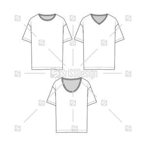 Women Drop Shoulder Tops Flat Sketch technical drawing