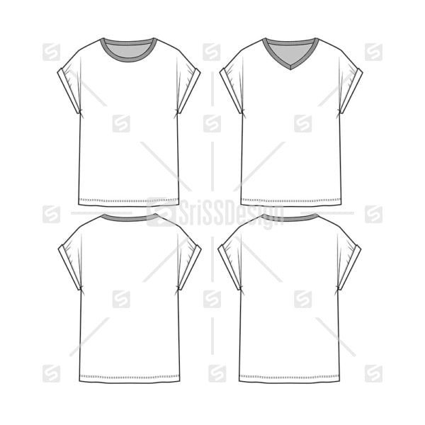 Kimono Fashion roll up sleeve top sketch vector design