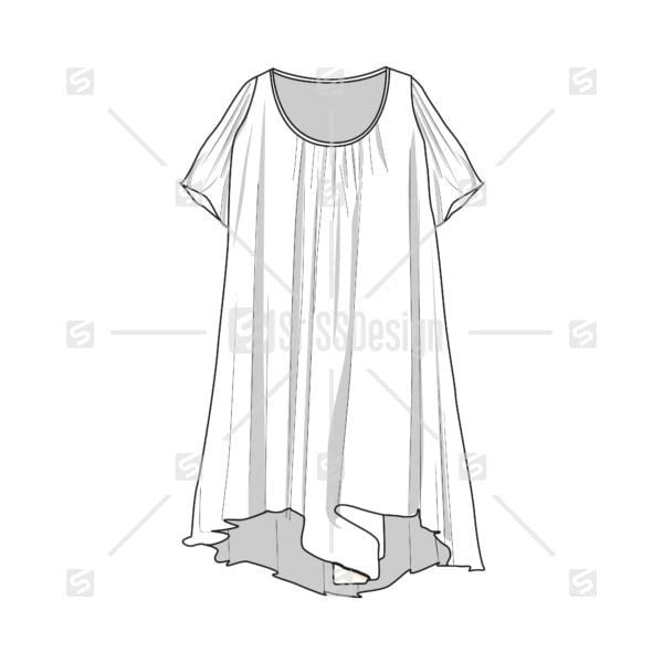 Women fashion  loose fit summer casual tunic dress