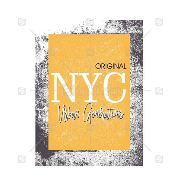 Nyc Typography Original Urban generations grunge varsity  poster