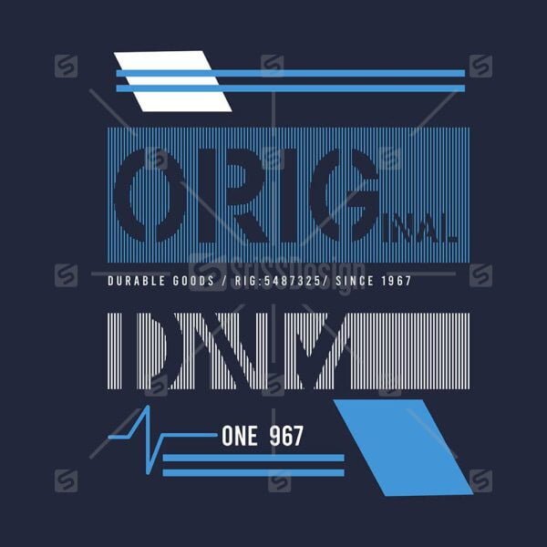 Original Denim Varsity Typography