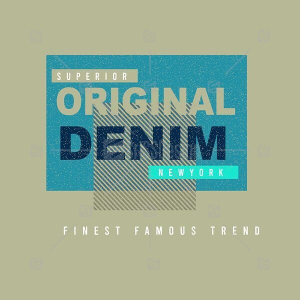 Original Denim Typography superior new york varsity design