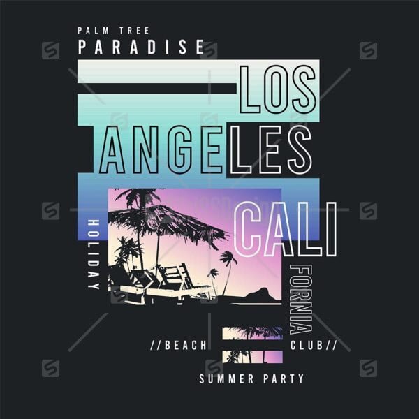 Los Angeles California Typography t shirt design