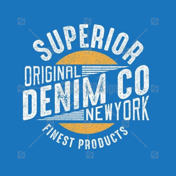 Superior denim original New York typography t shirt print design