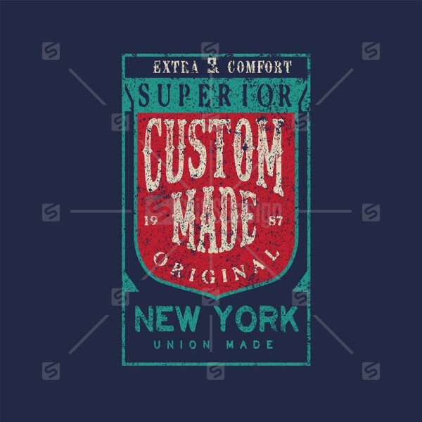 vintage Superior custom made new york grunge typography