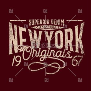 vintage superior denim new york originals grunge design