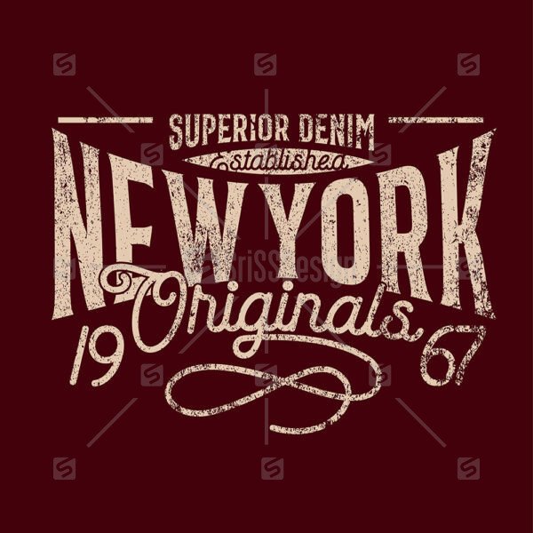 vintage superior denim new york originals grunge design